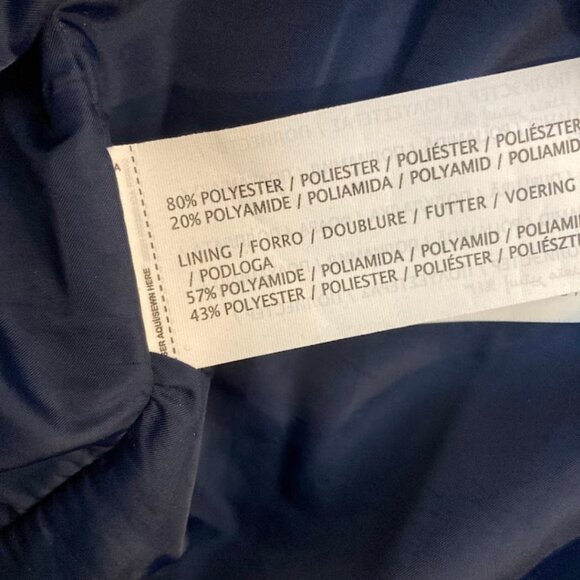 MANGO Navy Windbreaker Jacket Lightweight Parka Stand-up Collar - Picture 12 of 14